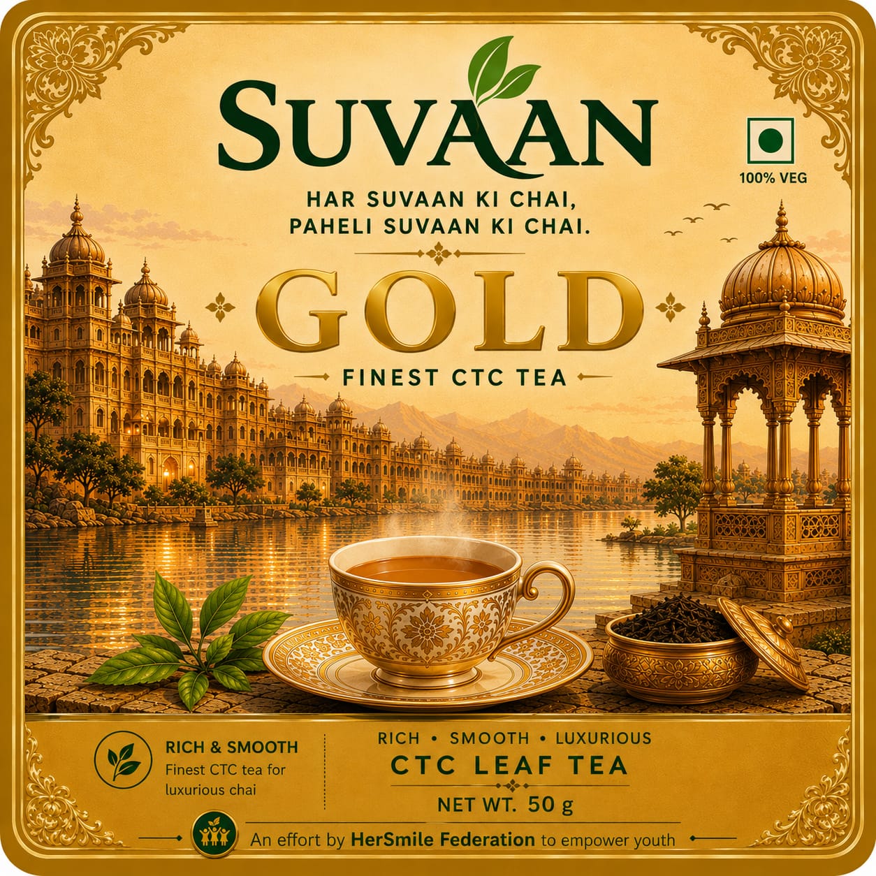 Suvaan Gold finest CTC tea packaging